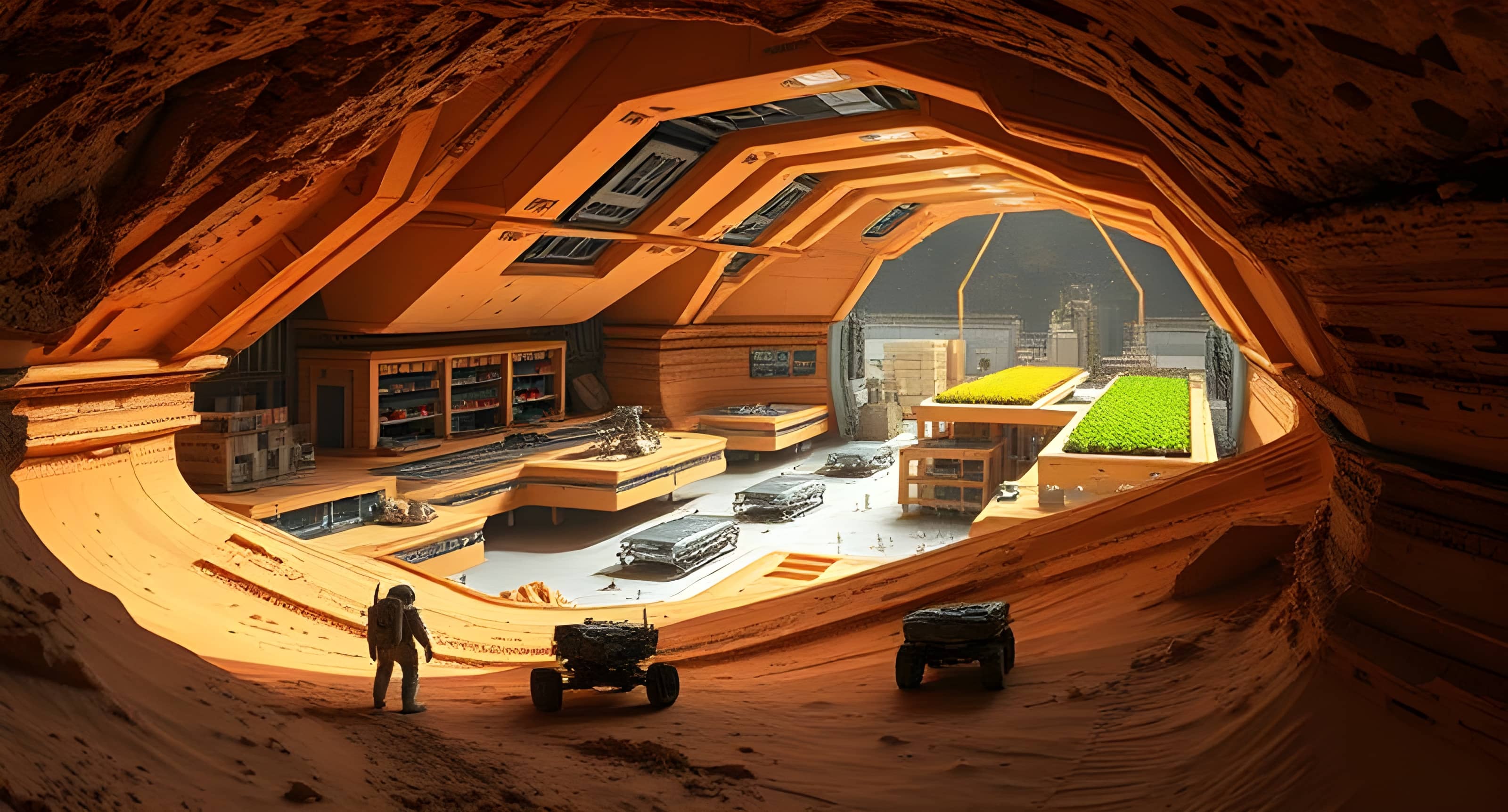 Conceptual Design of Mars Underground Habitation System for Human Settlement on Mars